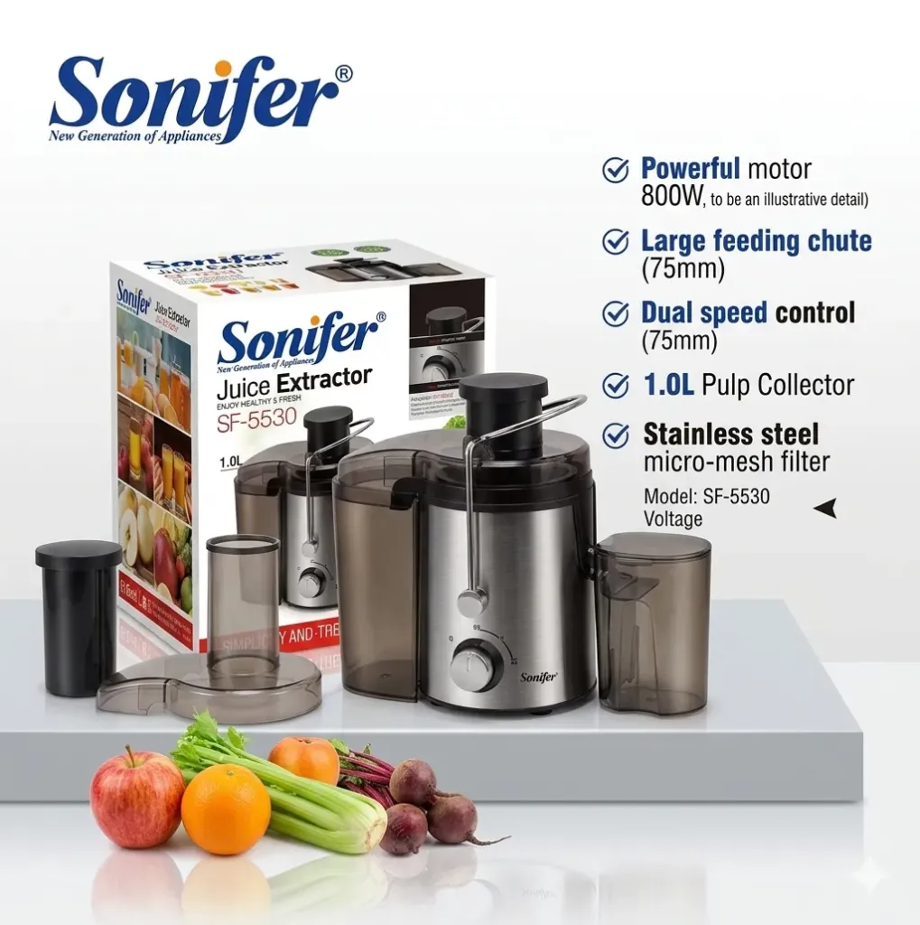 Sonifer Extracteur de Jus SF-5530 – Le Plein de Vitamines au Quotidien