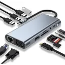 Dsc Hub USB C, adaptateur de hub 11 en 1 de type C avec HDMI 4K