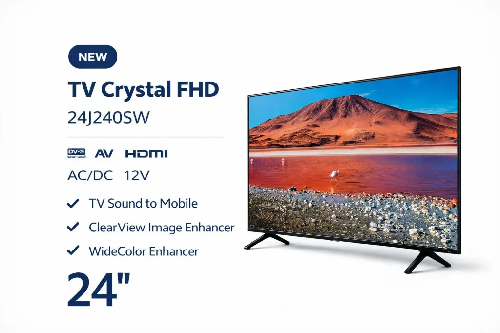 Television crystal FHD 24 pouce incassable