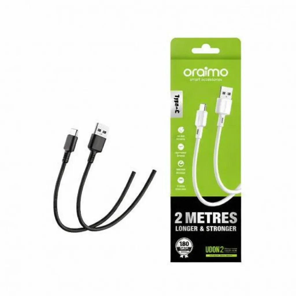 Oraimo Cable Chargeur USB Type C Longueur 2M Charge Rapide Udon 2 C56