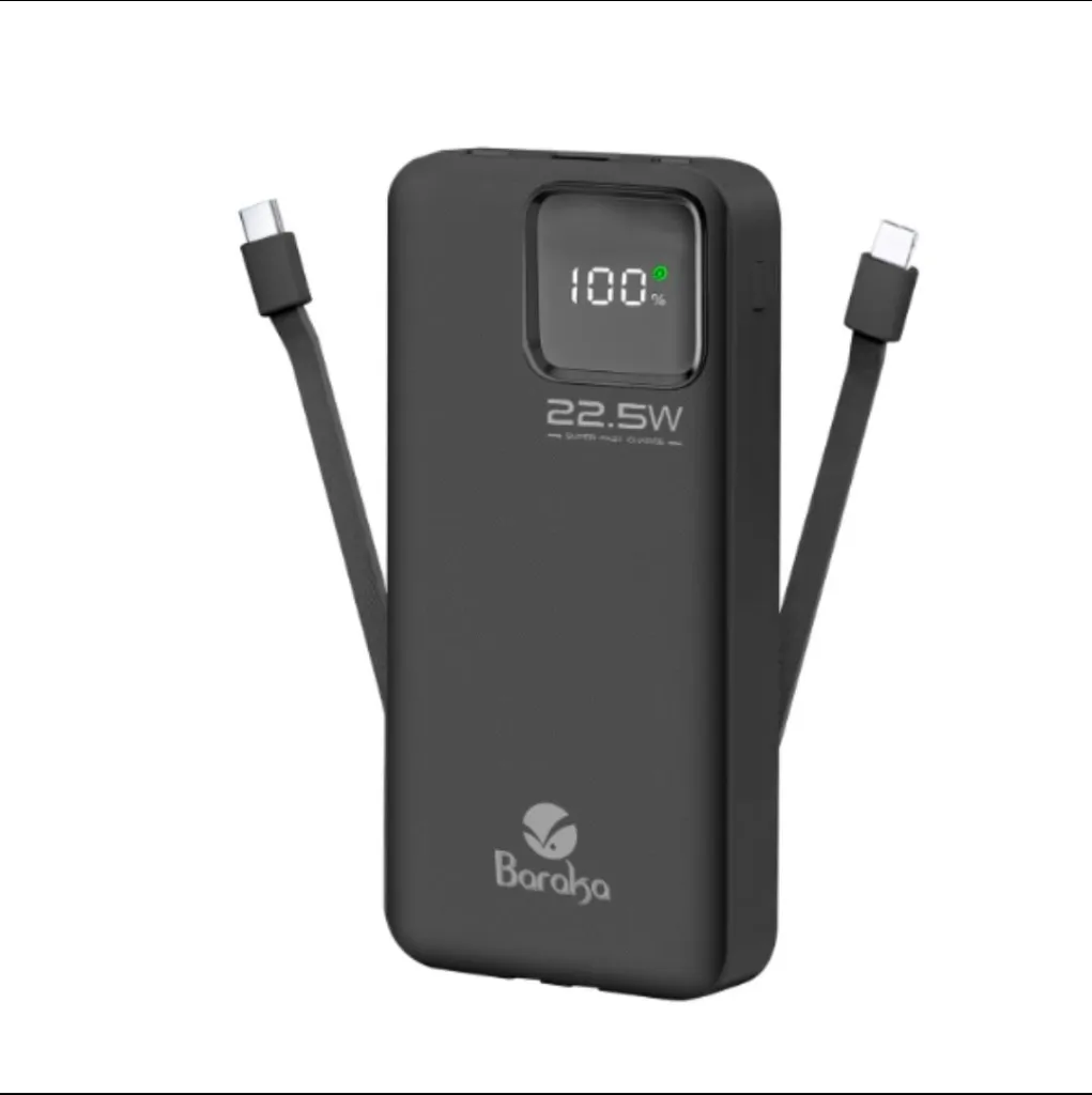 Power Bank 20000mAh Noir Baraka BRK-PB38