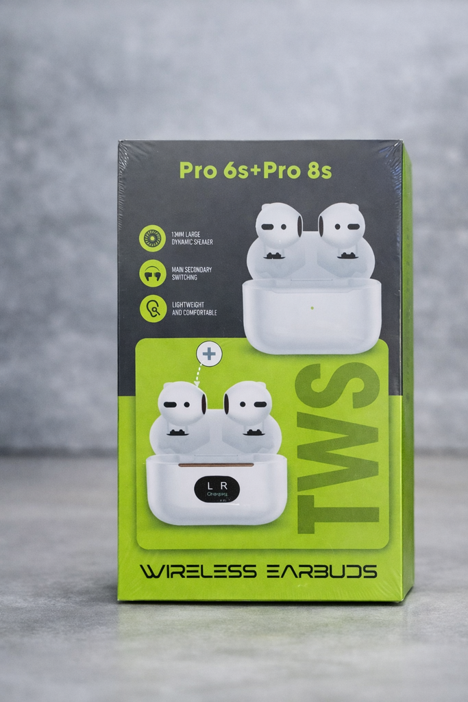 Écouteurs Bluetooth Pro 6s + Pro 8s TWS Wireless Earbuds