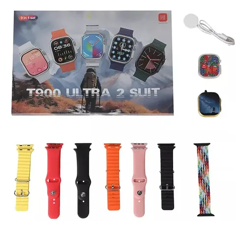 MONTRE CONNECTÉE T900 ULTRA ENSEMBLE DE 2 COSTUMES 9 EN 1