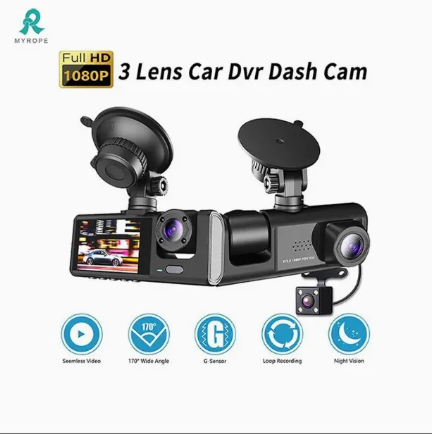 Caméras FHD Enregistreur Vidéo Double Objectif Avant et Arrière Caméra de Voiture Boîte Noire