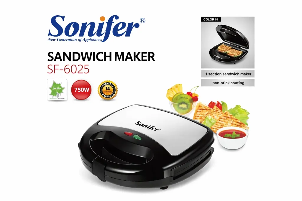 Appareil à sandwichs 750 Watts Sonifer SF-6025