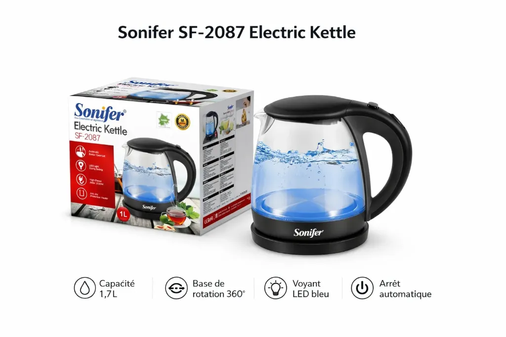 bouilloire électrique en verre Sonifer SF-2087